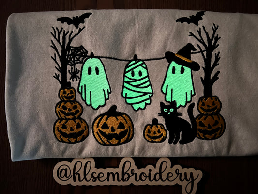 Halloween Glow-in-the-Dark Tee | Gildan Heavy Cotton Sand