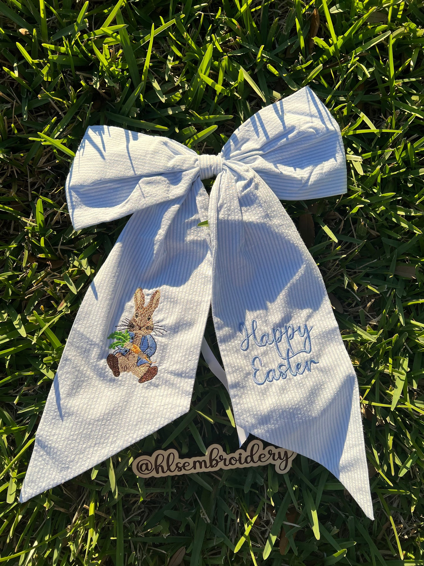Happy Easter — Seersucker Easter Basket Ribbon