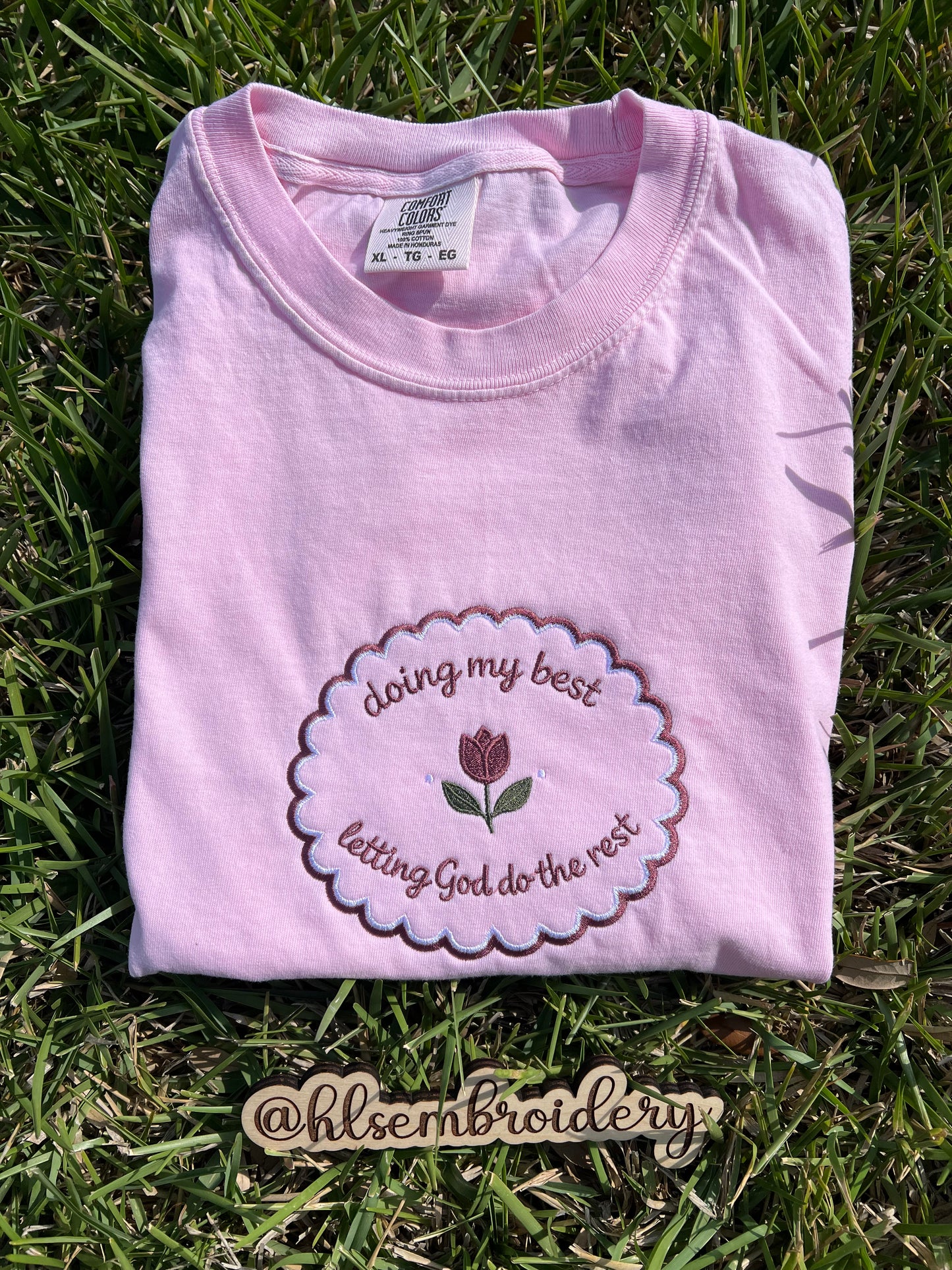 Doing My Best — Embroidered Design (Ready To Ship)