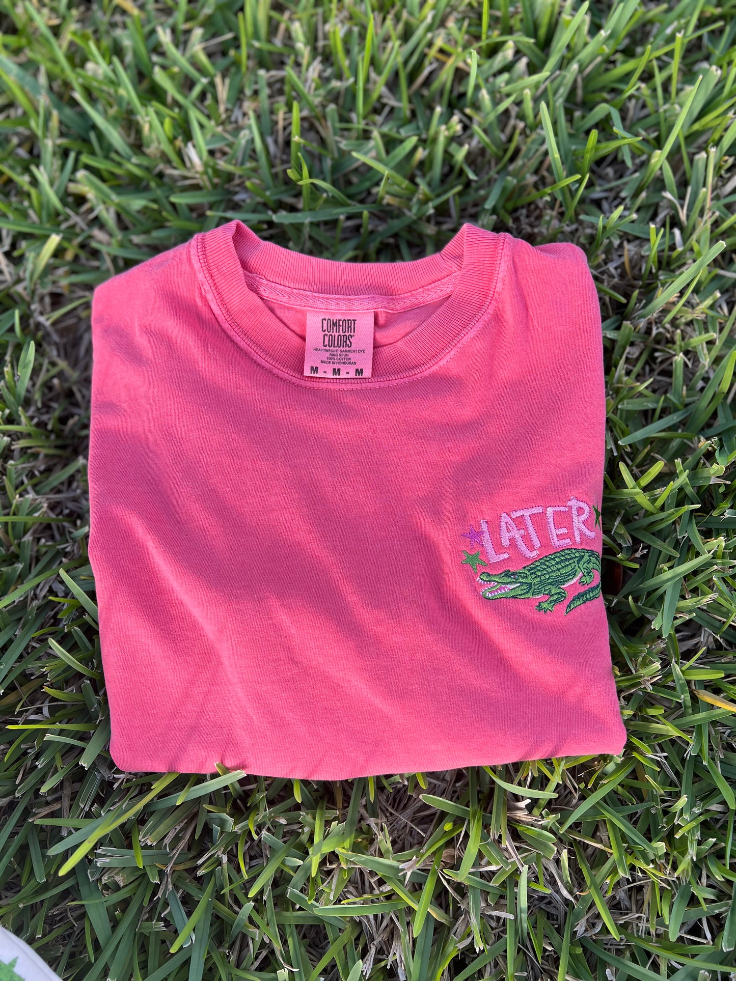 Later — Embroidered Tee or Crewneck (Ready To Ship)