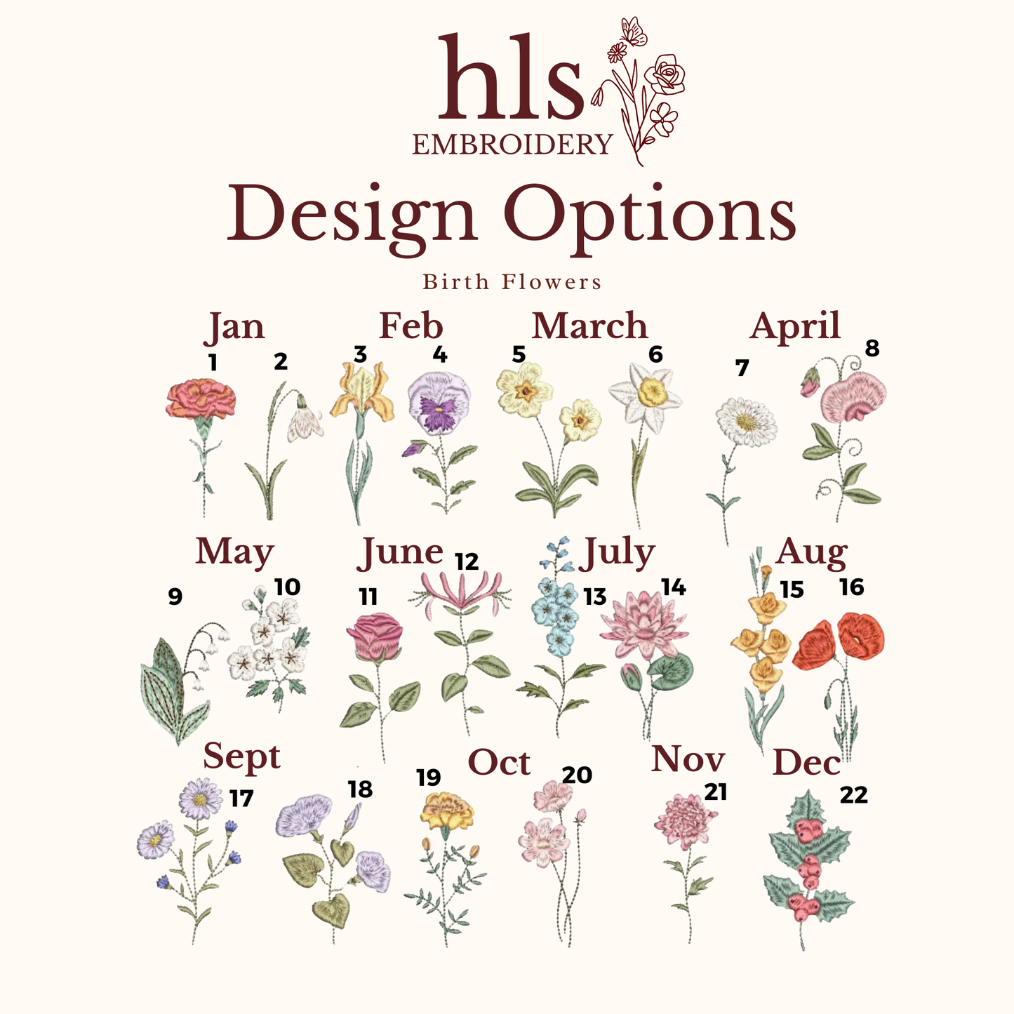 Custom Birth Flower Tee or Crewneck