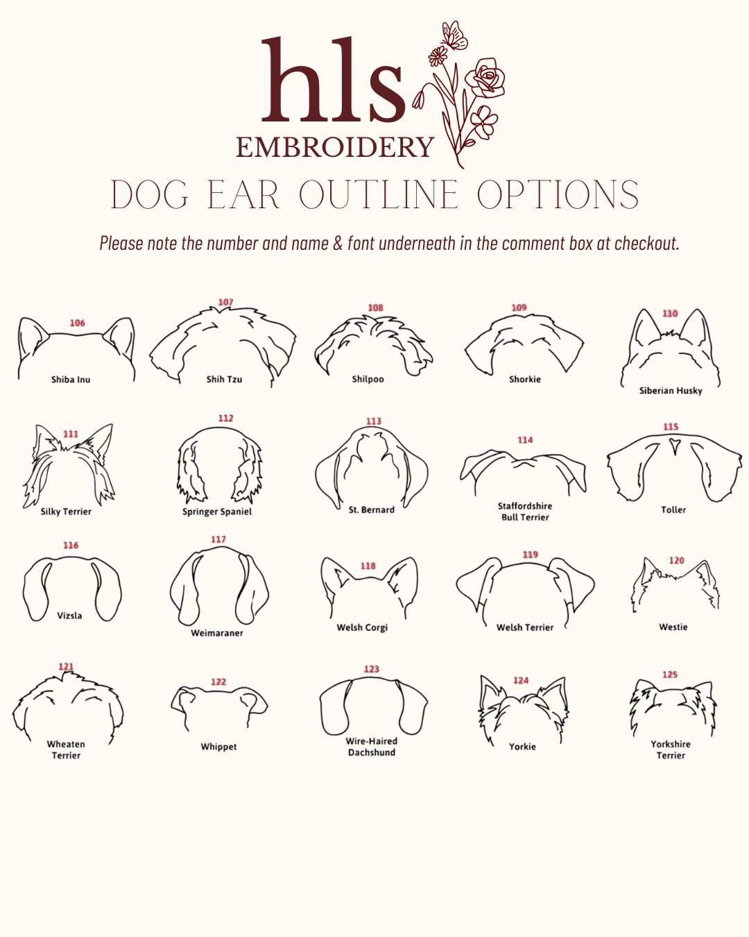 Custom Pet Outline Embroidered Tee or Crewneck