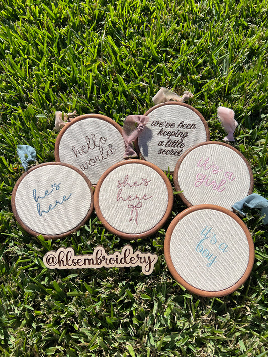 Personalized hoops with embroidery 