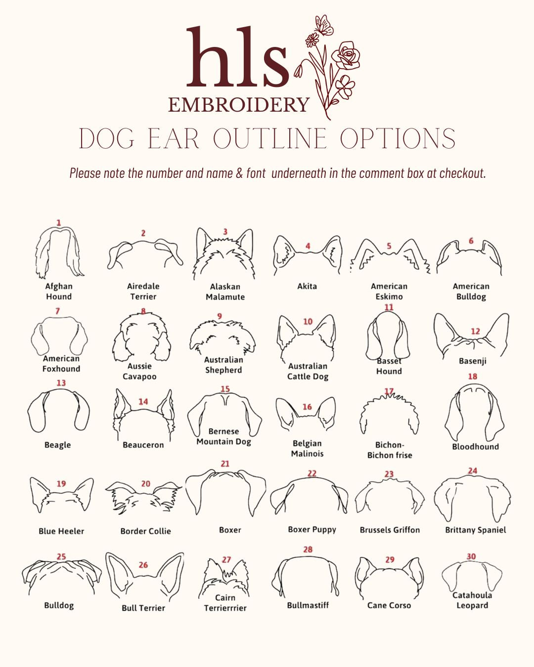 Custom Pet Outline Embroidered Tee or Crewneck