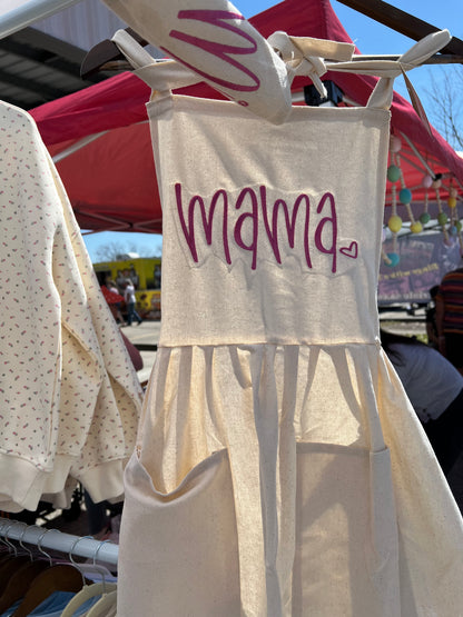 Mama & Mini — Embroidered Apron Set