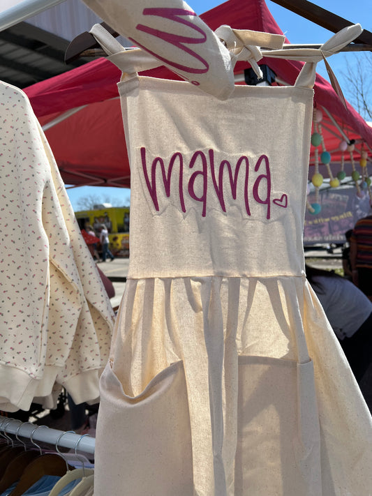 Mama & Mini — Embroidered Apron Set