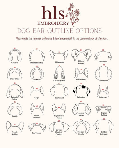 Custom Pet Outline Embroidered Tee or Crewneck