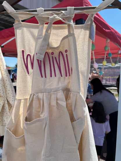 Mama & Mini — Embroidered Apron Set
