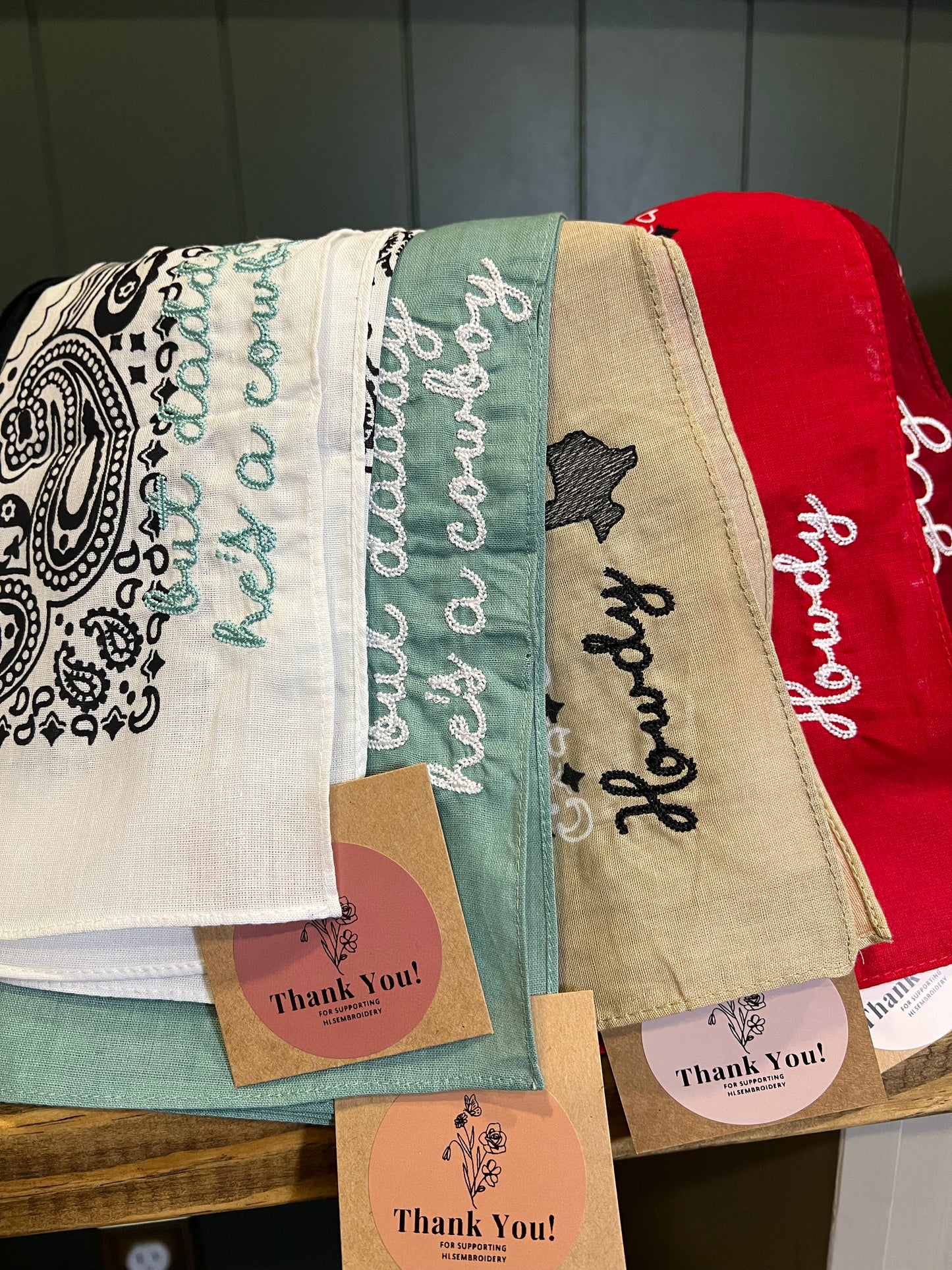 Embroidered Paisley Bandana