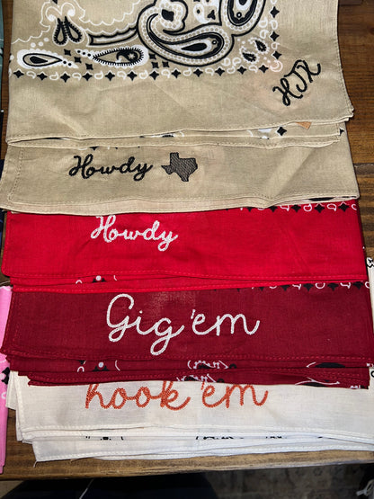 Embroidered Paisley Bandana