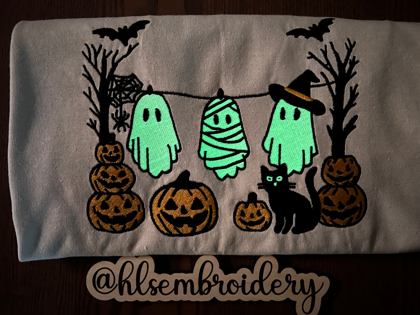 Halloween Glow-in-the-Dark Tee | Gildan Heavy Cotton Sand