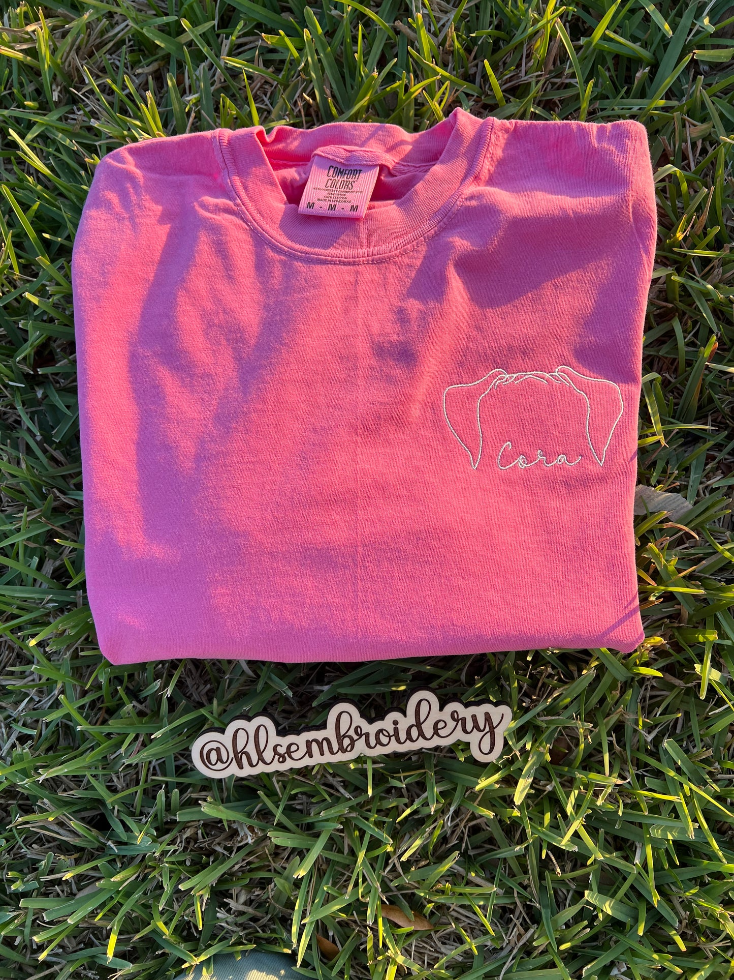 Custom Pet Outline Embroidered Tee or Crewneck
