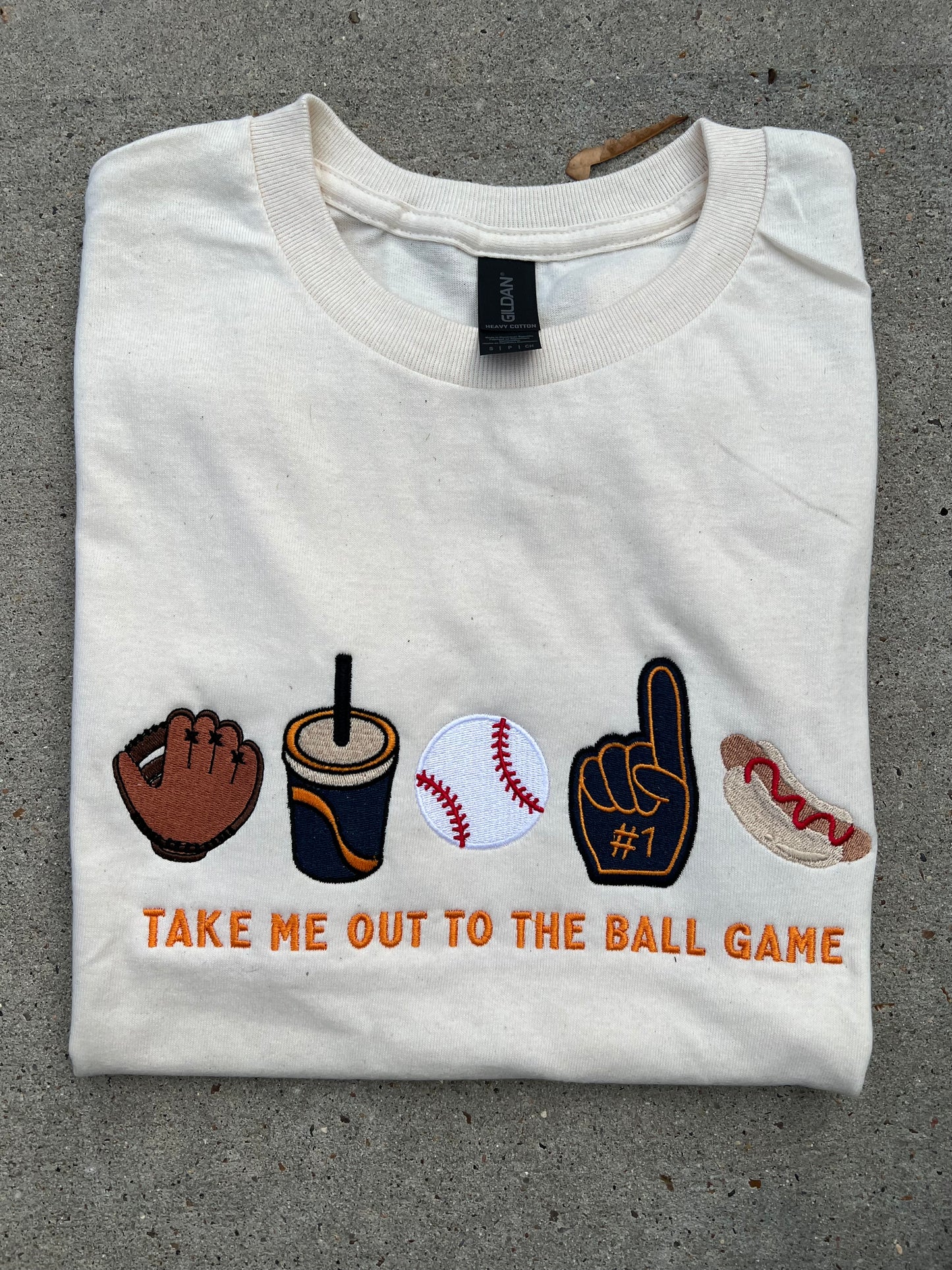 Take Me Out to the Ball Game — Embroidered Crewneck or Tee