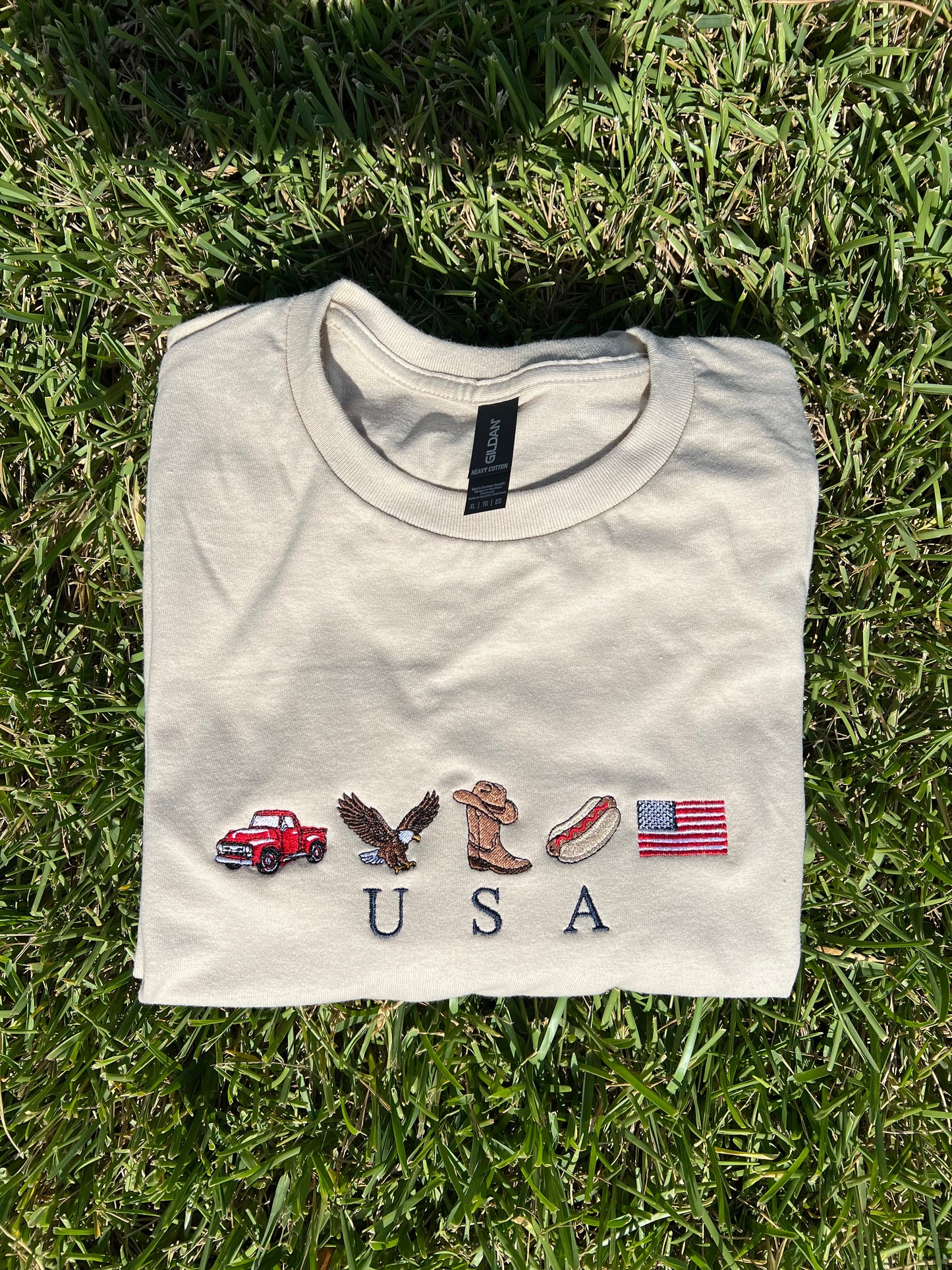 All-American Icons Embroidered Tee or Crewneck