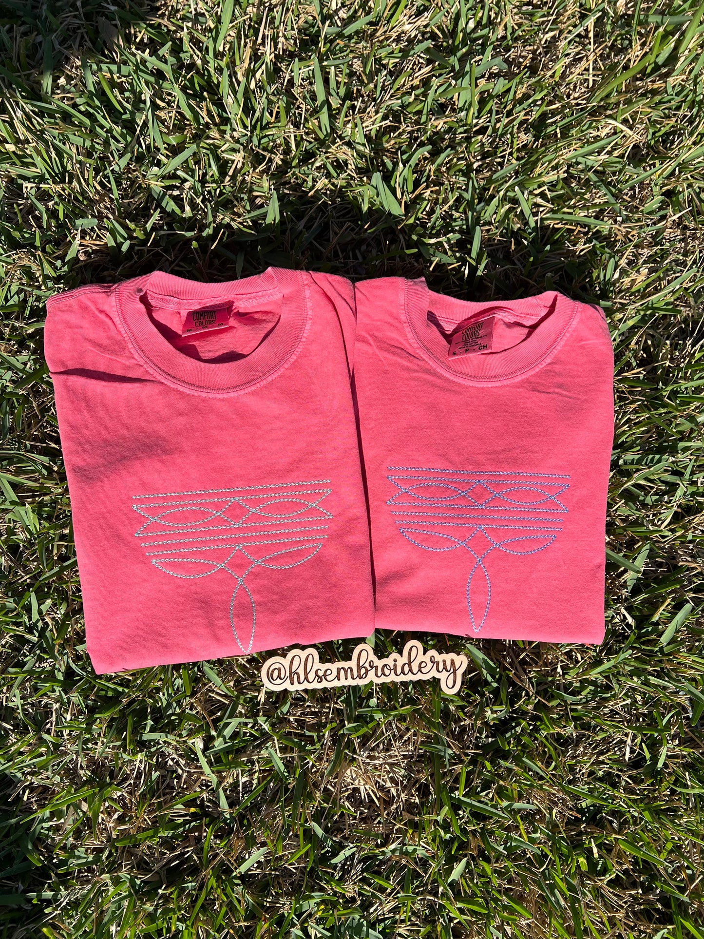 Boot Stitch — Embroidered Tee (Ready To Ship)