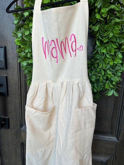 Mama & Mini — Embroidered Apron Set