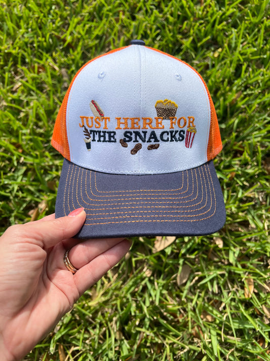 Just Here for the Snacks — Embroidered Hat