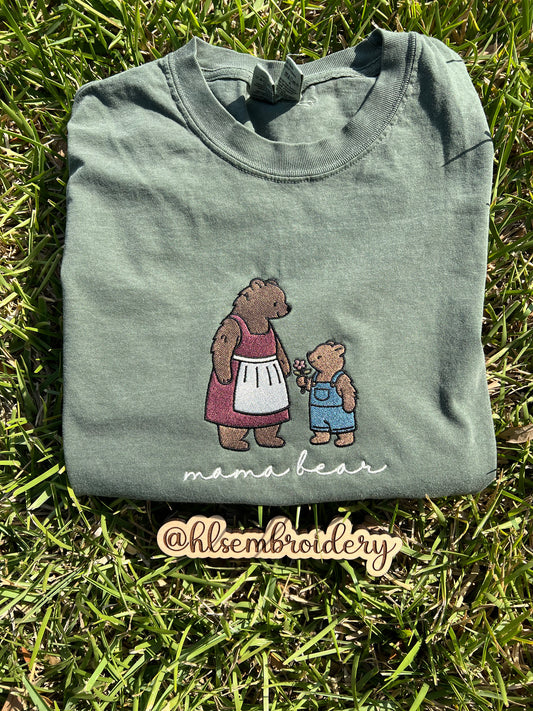 Mama Bear Embroidered Shirt
