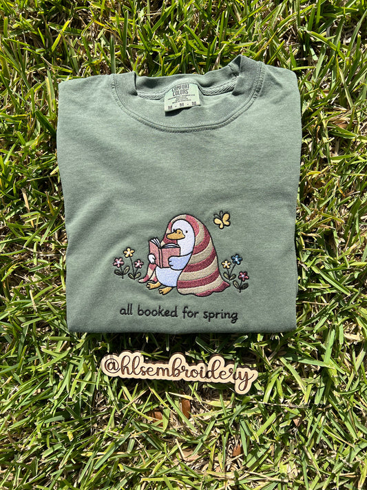 All Booked for Spring Embroidered Shirt