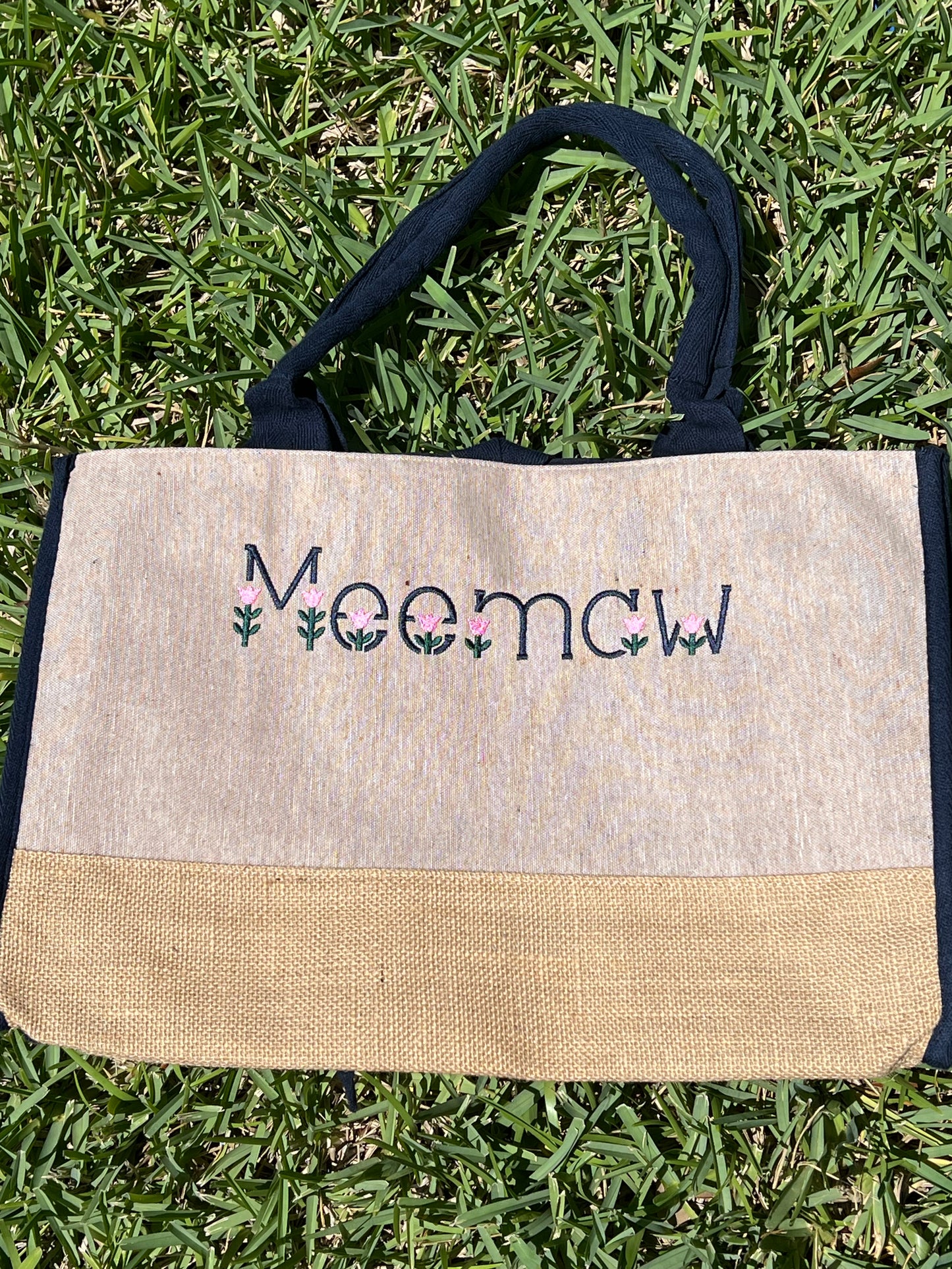 Custom Name — Tulip Font Embroidered Tote