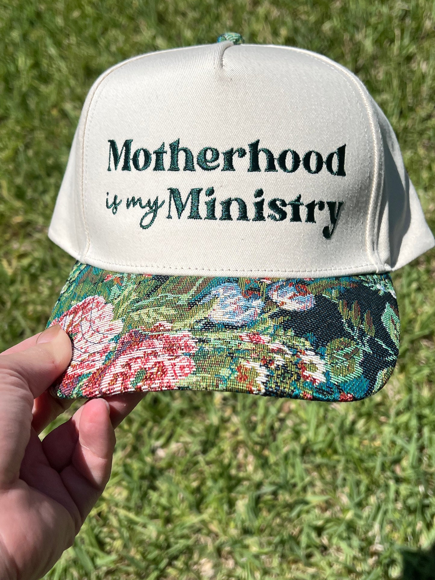 Motherhood Is My Ministry — Embroidered Hat