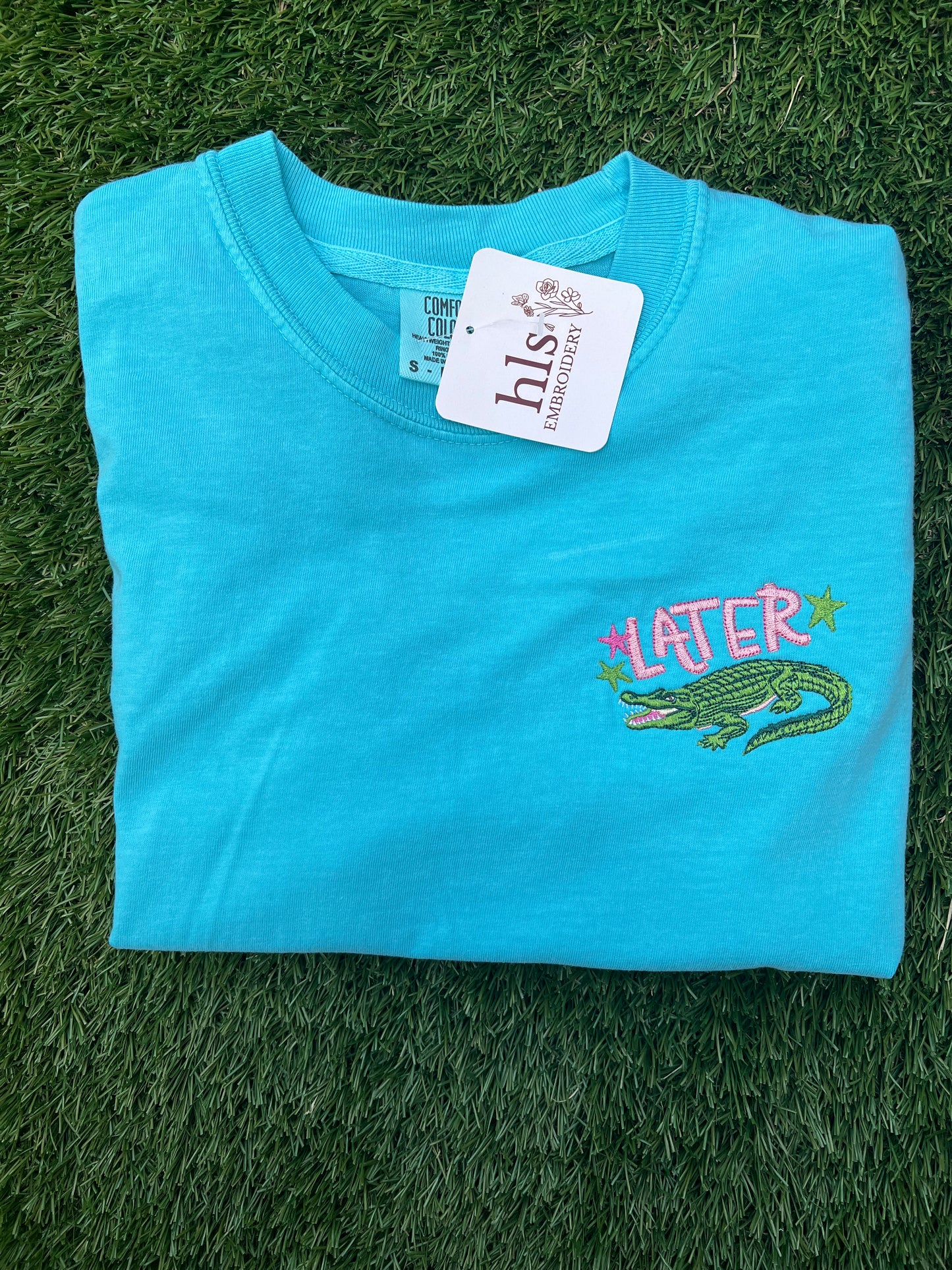 Later — Embroidered Tee or Crewneck (Ready To Ship)