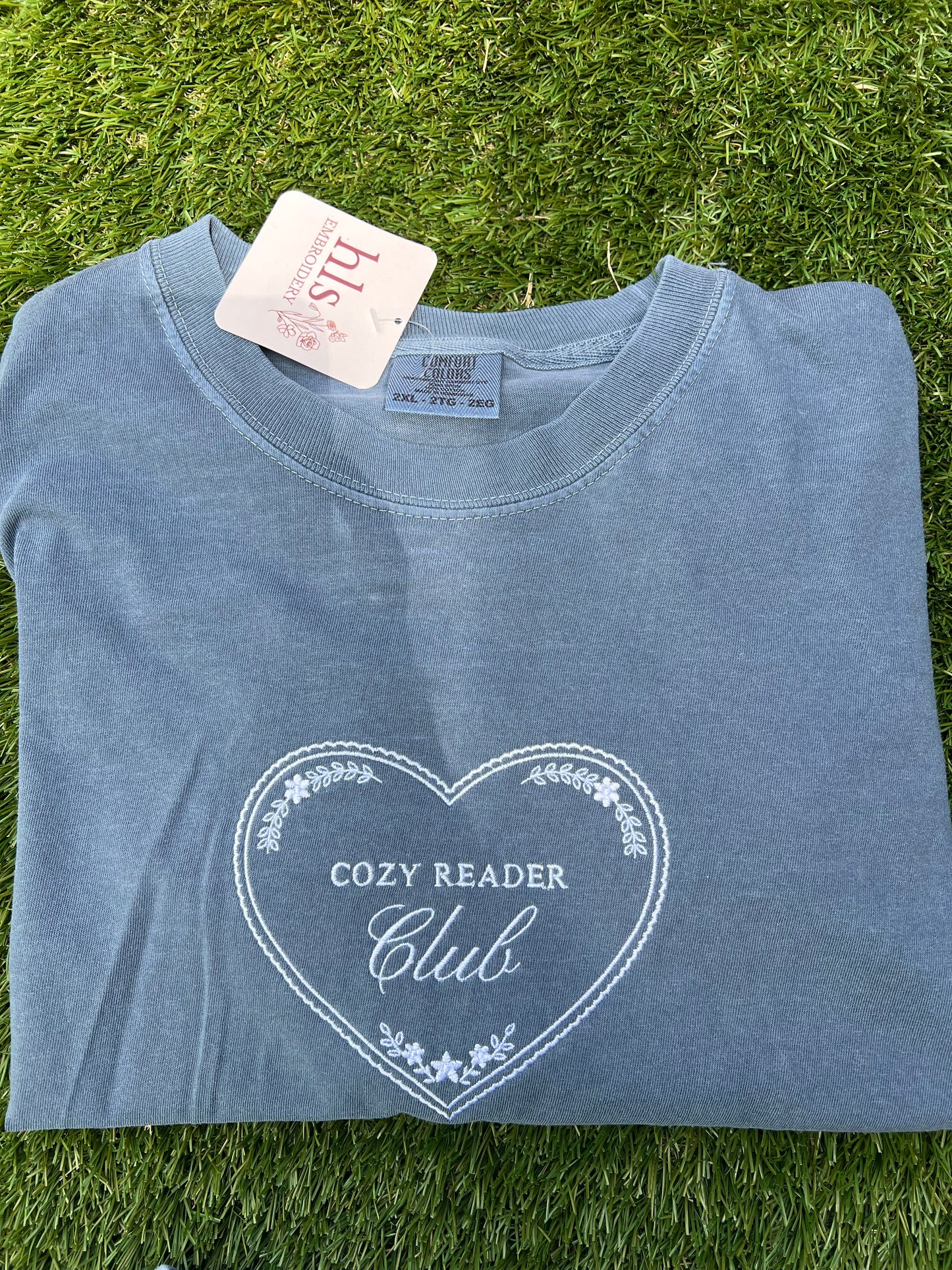 Cozy Reader Club — Embroidered Design (Ready To Ship)