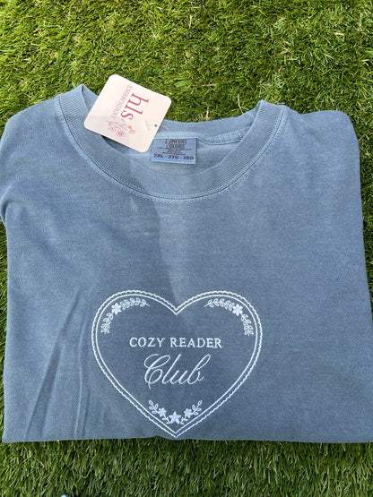 Cozy Reader Club — Embroidered Design (Ready To Ship)