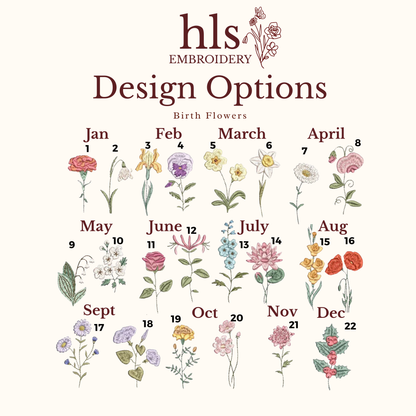 Custom Birth Flower Tee or Crewneck