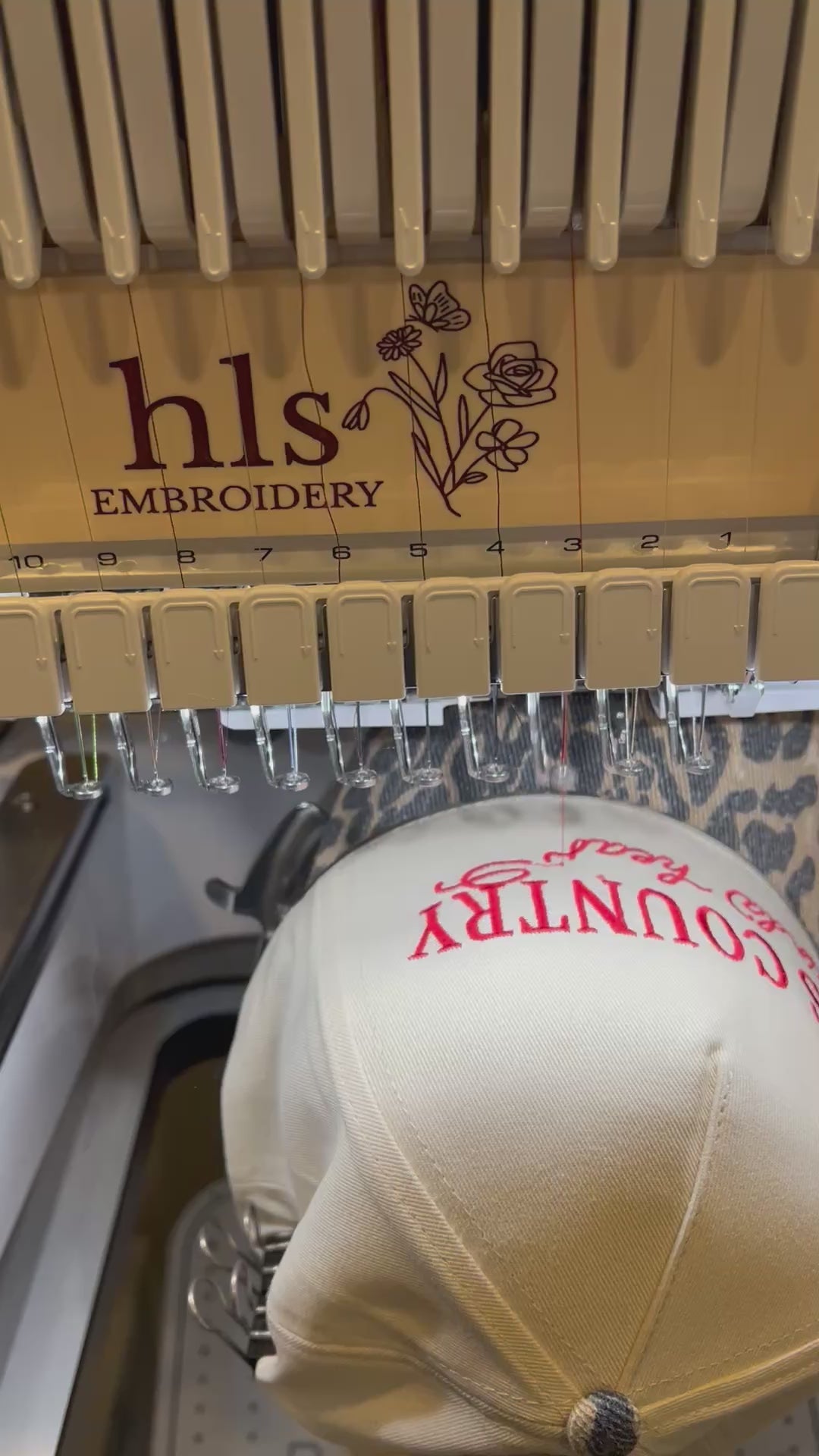  '90's Country Kinda Heart' embroidery with leopard and beige cap